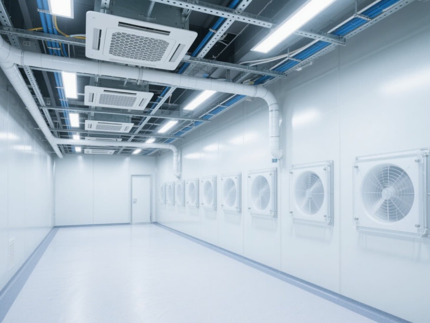 6400平六安电子芯片厂无尘车间净化装修工程