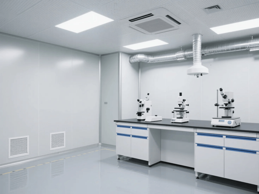 蚌埠实验室装修：1000平恒温恒湿实验室净化装修效果