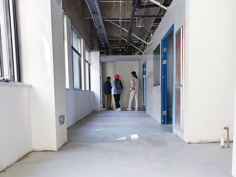 探班合肥5000平厂房装修工程施工现场